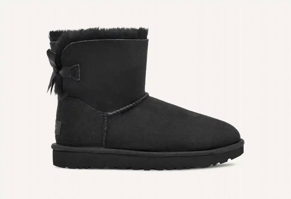 NEW UGG women's mini bailey bow boot in black